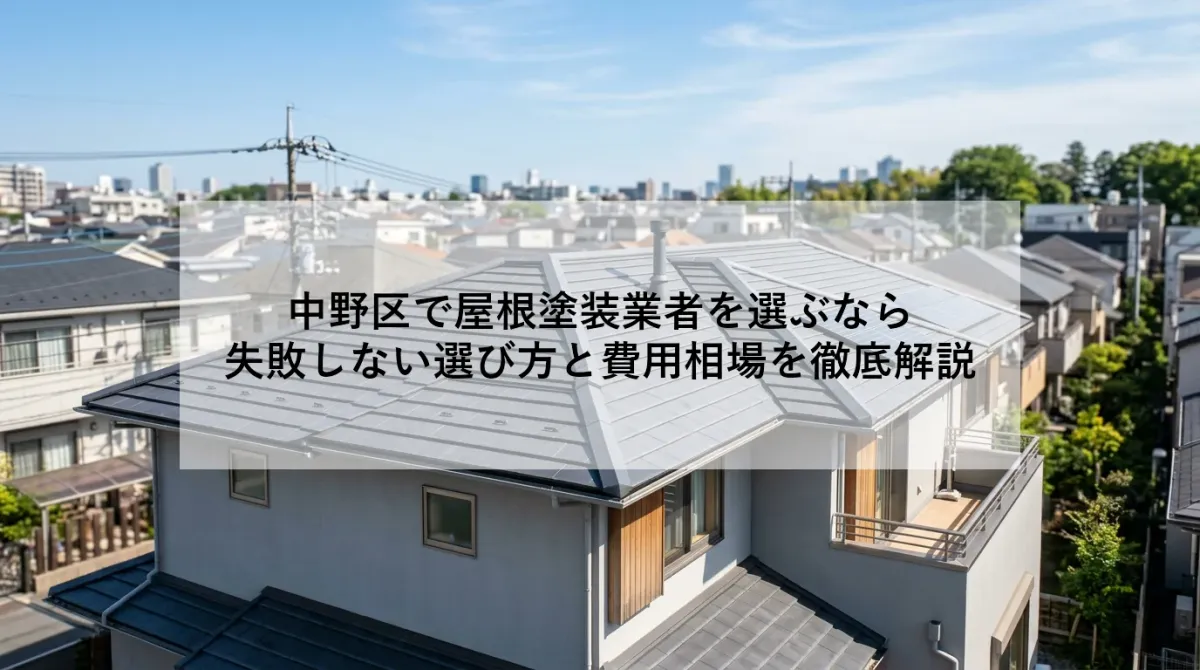 中野区で屋根塗装業者を選ぶなら|失敗しない選び方と費用相場を徹底解説